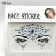 thumbnail image 1 of 5.71*5.91inch Sexy Face Sticker Rhinestone Tattoo Sticker Flashy False Tattoo Women's Party Eyebrow Sticker Decoration DIY Jewelry Tattoo Sticker, 1 of 3