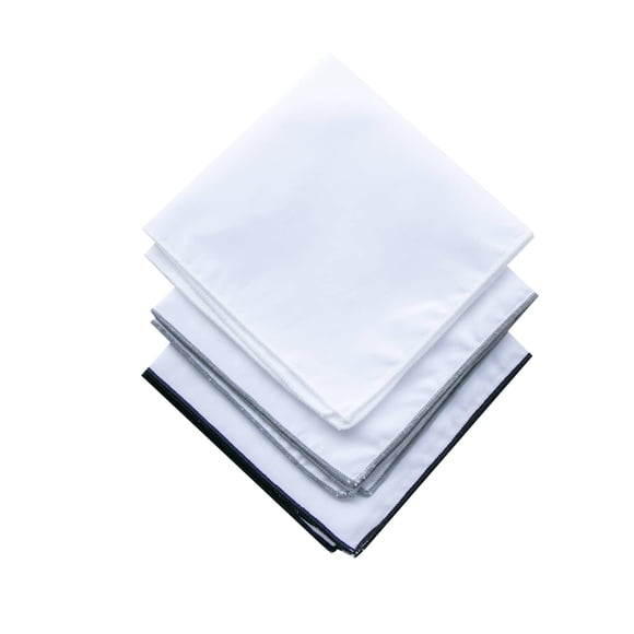 Pañuelo de bolsillo CoCoUSM 23 cm 3 unidades algodón blanco