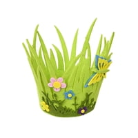 Magideal - Cesta De Huevos De Pascua De Fieltro No Tejida Reutilizable Bolsa De Regalos De Pascua Centros De Mesa De Pascua Decoración Cesta De Dulces Decoración Mariposa