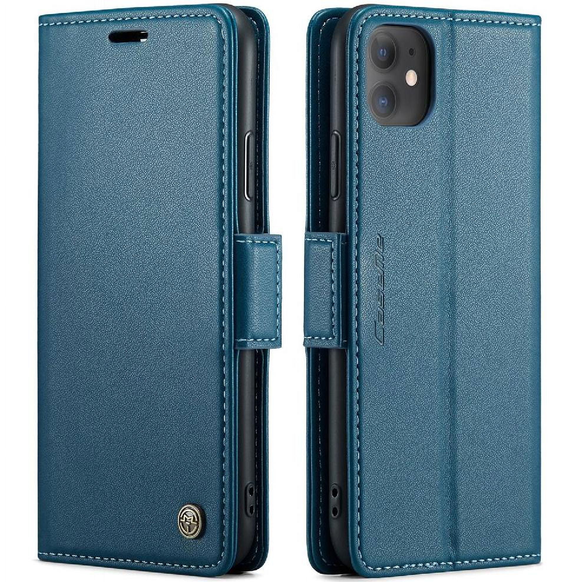 Caseme Tipo Cartera Iphone 11 Con Cierre Magnético, Rfid, Tarjetero, Soporte, Carga Inalámbrica