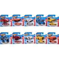 Toy Cars And Trucks Hot Wheels, Paquete De 10 Unidades, Escala 1:64 Para Niños