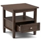 thumbnail image 2 of Mesa auxiliar SIMPLIHOME Warm Shaker de 50 cm con cajón y estante de madera, 2 of 8
