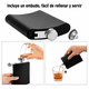 thumbnail image 4 of Petaca Whisky The Kitchen Negra 200ml Acero Inoxidable Color Negro Lisa incluye Embudo, 4 of 4