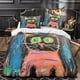 thumbnail image 3 of Juego De Funda Nórdica Suave Diseño De Gatos Pintados A Mano Para Niños Funda Nórdica Y Funda De Almohada Estampadas Arte Graffiti Juego De 3 Piezas Para Adultos Y Niños, 3 of 3