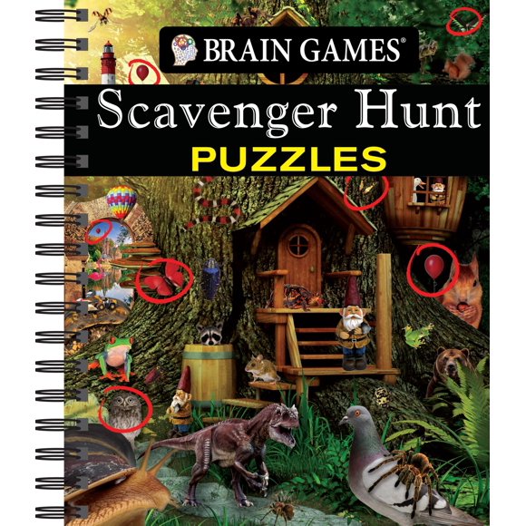 Libro de rompecabezas Brain Games: acertijos de búsqueda del tesoro