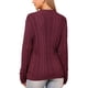 thumbnail image 3 of INSPIRE CHIC Cárdigan Suéteres para Mujeres Abierto al Frente con Botones Manga Larga Otoño Casual Tejido de Punto con Bolsillos S Rojo Oscuro, 3 of 6