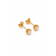thumbnail image 1 of Aros Perla Río Blanca Cuello de Payaso 4mm Oro 18K Atornillado 1.5gr Niña juvenil., 1 of 5