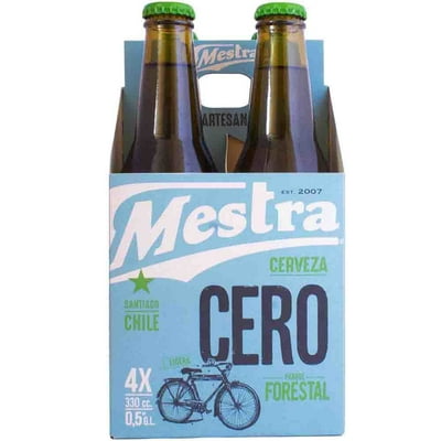 Cerveza Sin Alcohol 0.5° Pack 4 Botella 330 Ml Mestra