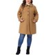 thumbnail image 2 of Abrigo de mujer talla grande Agnes Orinda con cuello vuelto, abotonado, cálido, largo con bolsillo 2X Camel, 2 of 6