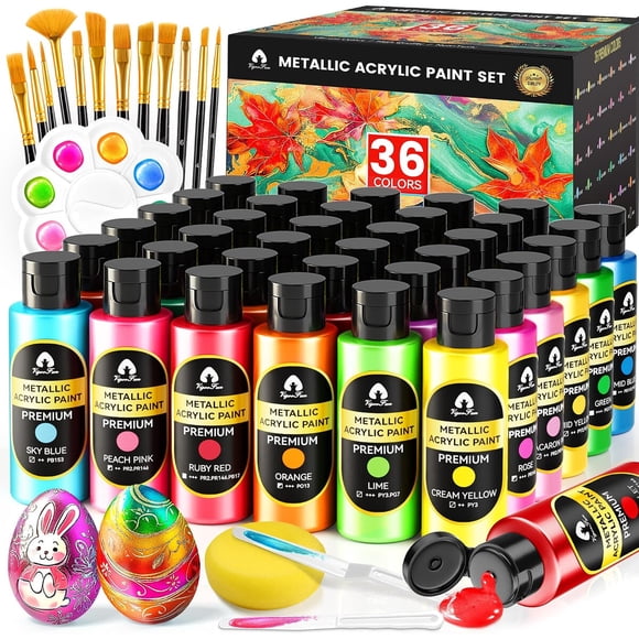 Set Pintura Acrílica Metalizada VigorFun 36x60 ml