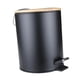 thumbnail image 1 of Cubo De Basura De Madera Con Escalón Abatible Cubo De Revestimiento Extraíble Para Dormitorio Oficina Cocina 5L Negro, 1 of 5