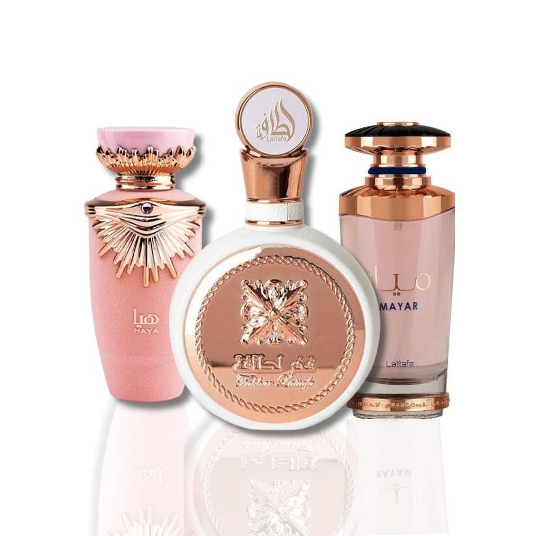 Lattafa Perfumes - Set De Perfume Lattafa Para Mujer 100 Ml Haya Fakhar Mayar
