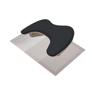 Ioensy - Reposabrazos En Forma De U De Cuero Pu, Reposamanos Para Uñas Para El Hogar, Salones De Bricolaje, Uñas Acrílicas Negras Con Estera Blanca