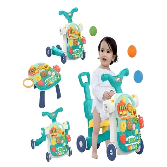 Caminador De Bebe 4 En 1 Color Verde