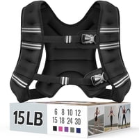 Chaleco Pesado Zeerun De 6,8 Kg Para Mujeres Y Hombres De 15 Libras Con Reflectante
