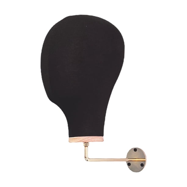 Cabeza de maniquí, peluca, sombrero, soporte de exhibición, sombreros de pelo y postizos, soporte de sombrero, pantalla, cabeza de maniquí de lona , negro