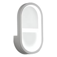 Genérico - Lámpara Pared Led Decoración Moderna Ovalada Blanca Jhn