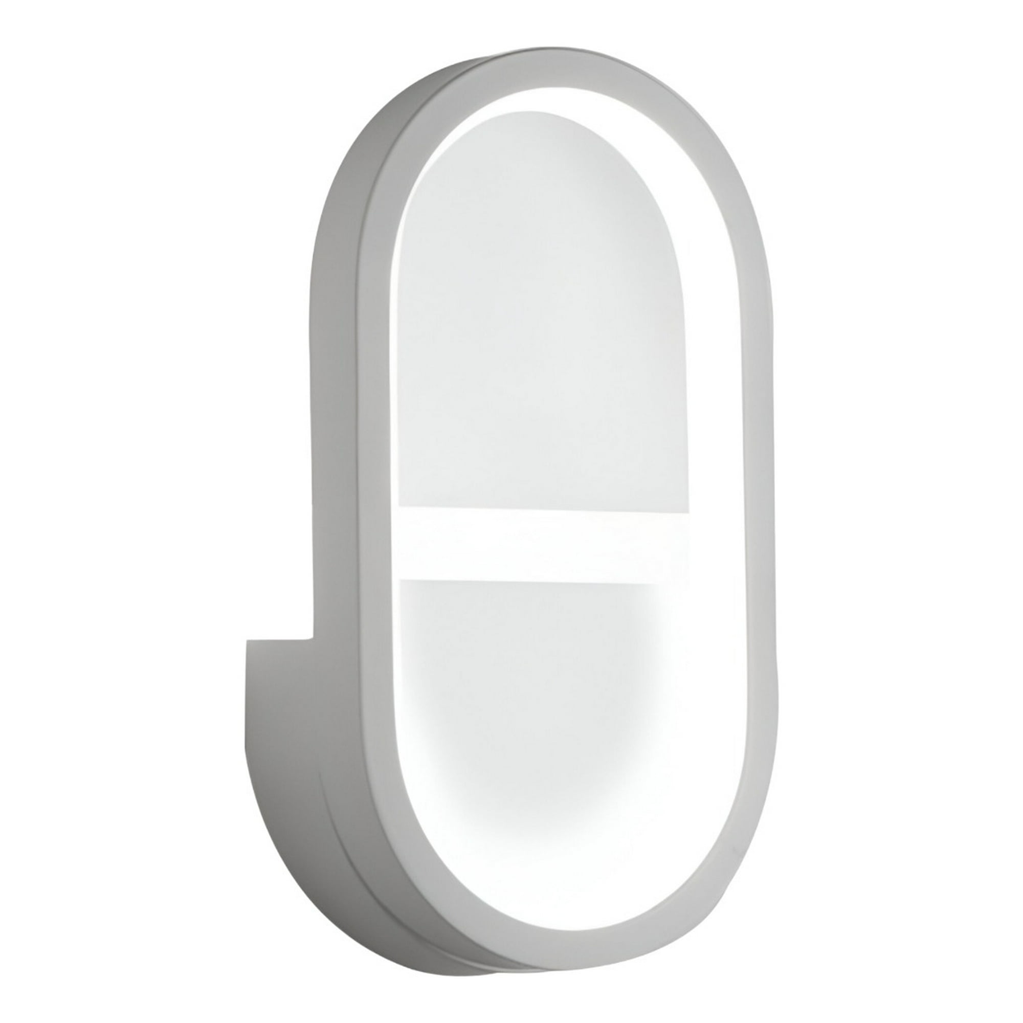 Genérico - Lámpara Pared Led Decoración Moderna Ovalada Blanca Jhn