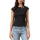 thumbnail image 1 of INSPIRE CHIC Camisetas de Manga Corta para Mujer Elegantes y Casuales Cuello Redondo Ajustado Camisetas XS Negro, 1 of 6