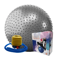 Linea Sport - Pelota Erizo De Pilates 65 Cm Con Inflador Para Ejercicio Funcional