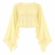 thumbnail image 2 of Blusa Mujer Tul Transparente Manga Acampanada Elegante Fiesta amarillo Talla Única, 2 of 2