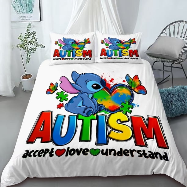 x1608 Bed SheetsDuvet Cover Stitch Cartoon Comfort Quilt Cover Home Boys Bedding Set Size Childrens Gift Bedroom Decor 3-Piece Bedding Set (1 Duvet Cover + 2 Pillow Shams) nj1608