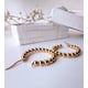 thumbnail image 2 of Argollas Aros Minimalista Esferas Hoop Chapadas En Oro 18k, 2 of 3