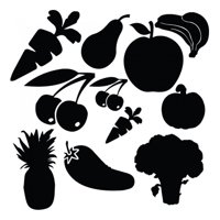 Rienda Libre Graphics - Decomural Fruit Vegetables Kitchen Set Ws-33311