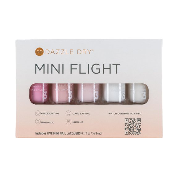 Set de esmaltes de uñas Dazzle Dry Mini Flight French Manicure