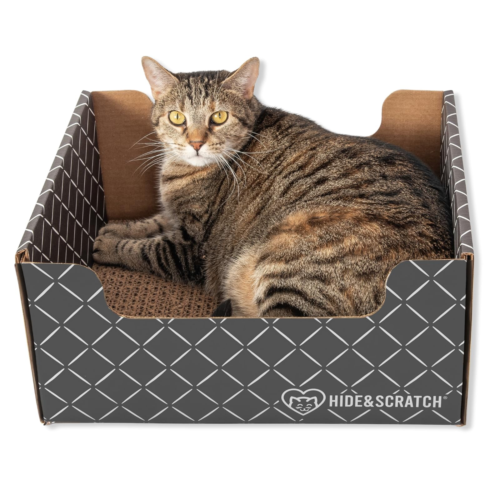 Caja Rascadora De Cartón Para Gatos Y Cama Para Gatos Hide & Scratch