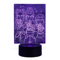 Lampara Ilusion 3D Guerreas K-Pop Iii De 7 Colores, Base Touch