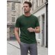 thumbnail image 4 of INSPIRE CHIC Camiseta de Hombre 100% Algodón Manga Corta Camiseta Interior de Verano Tallas S Verde Oscuro, 4 of 5