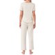 thumbnail image 3 of INSPIRE CHIC Conjuntos de Pijamas de Mujer Verano Ropa de Dormir con Sujetador Incorporado Camisetas de Manga Corta y Pantalones Conjunto de Salón con Bolsillos M Beige, 3 of 6
