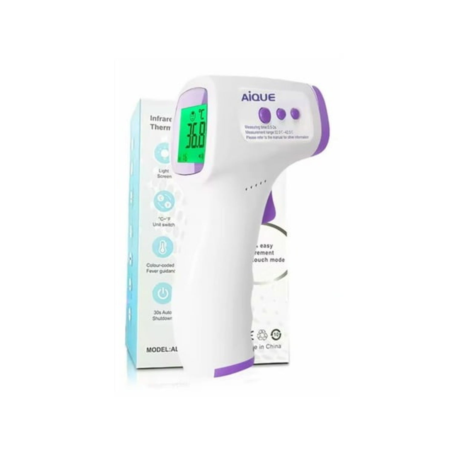Genérico - Termometro Digital Infrarrojo Aique Portatil Sin Contacto