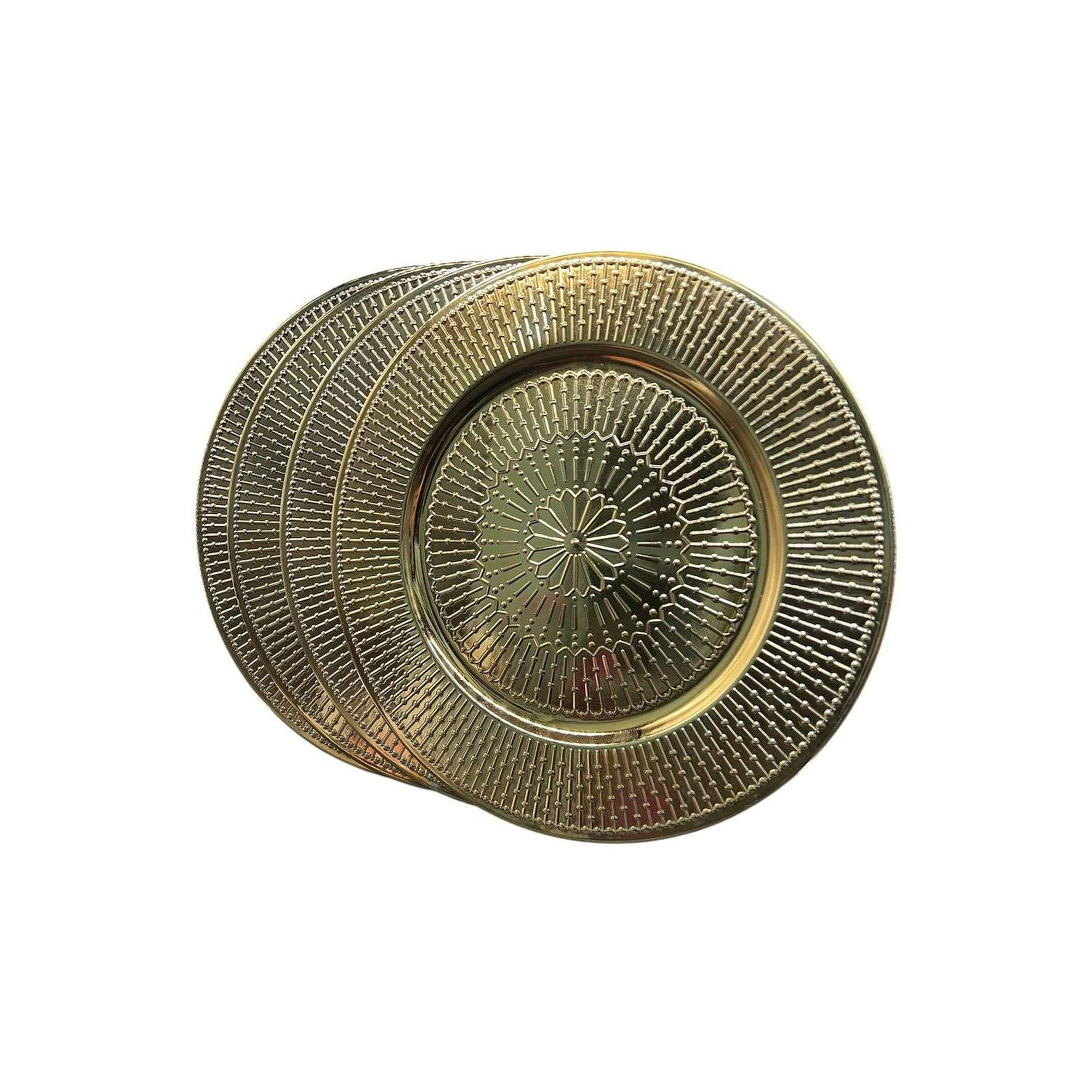 Oem - Pack 4 Plato De Decoracion Hogar Decorativo Metalico 33cm