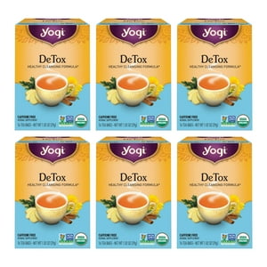 Tea Yogi Detox Tea 16 Bolsitas De Té Por Paquete (6 Paquetes) Orgánico