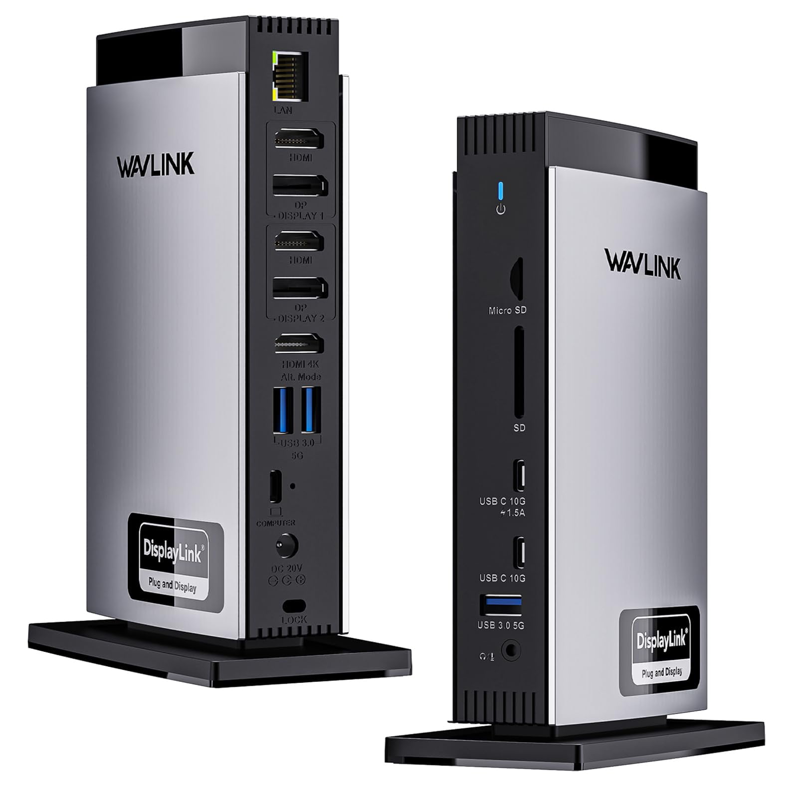 Estación De Acoplamiento Usb-c 15 En 1 Wavlink Triple 4k Para Macbook