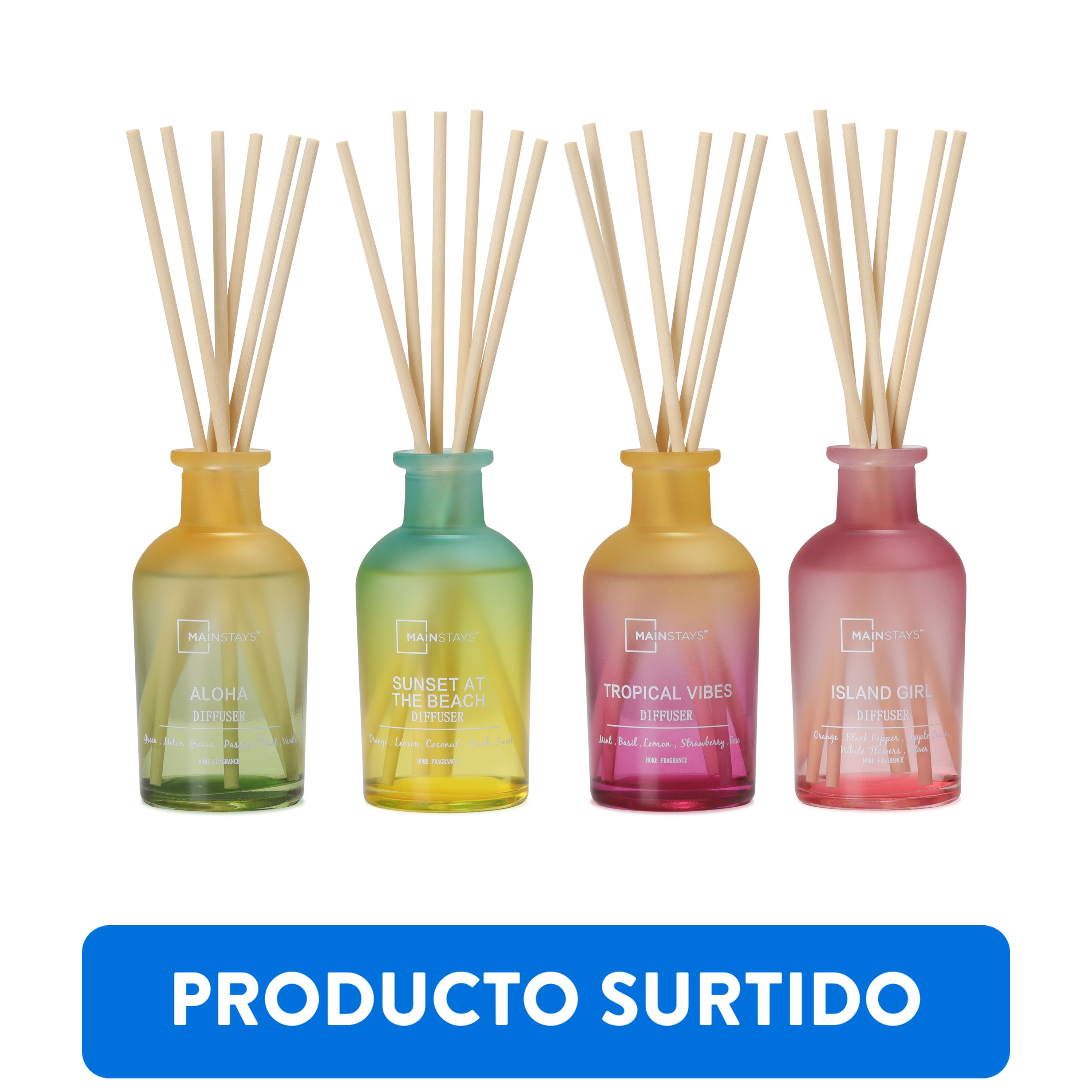 Mainstays - Difusor De Caña Gradient Fragancia Surtida Color Surtido