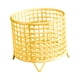 thumbnail image 4 of Cesta Redonda De Alambre De Metal, Cesta De Almacenamiento De Malla Resistente Para El Hogar, Lavandería, Inodoro, Color Dorado, 4 of 5