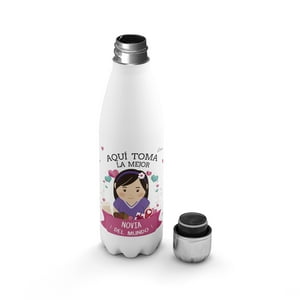 Creango - Botella Agua Termica Aqui Toma La Mejor Novia De Acero Inoxidable