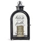 thumbnail image 1 of Farol con forma de vela Elanze Designs House Built On Faith Black, 1 of 4