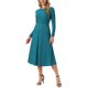 thumbnail image 4 of INSPIRE CHIC Vestidos de Otoño para Mujer de Manga Larga Cuello Redondo Tejido Línea A Casual Vestido Midi L Azul Lago, 4 of 6