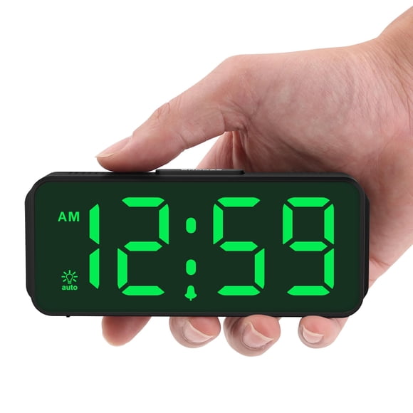 Despertador digital Peakeep, pequeño, funciona con pilas para dormitorio