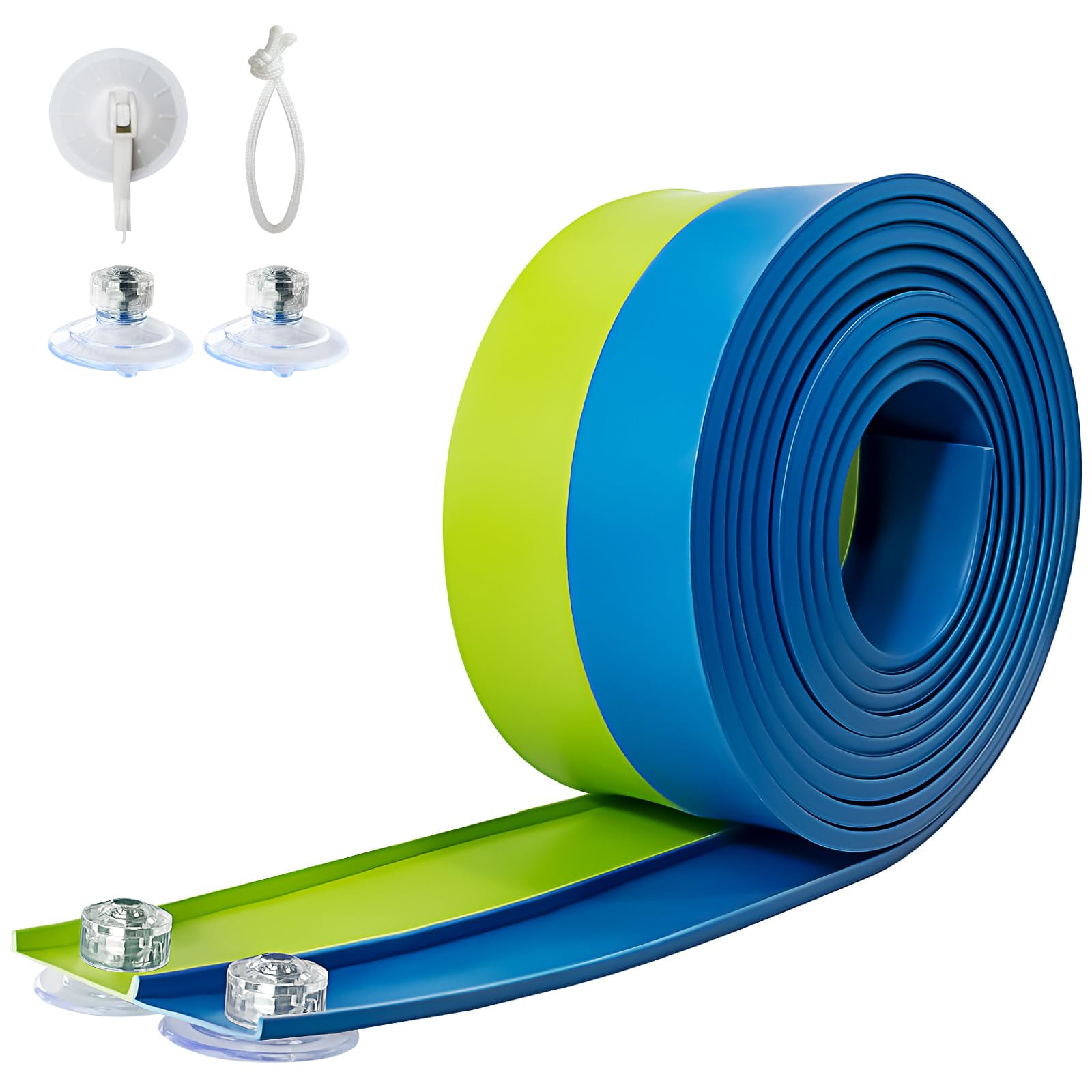 Aqfr - Set De Inicio Flex Tracks De 15 Pies Para Niños Con Rampa Para Autos De Carreras Verde/azul
