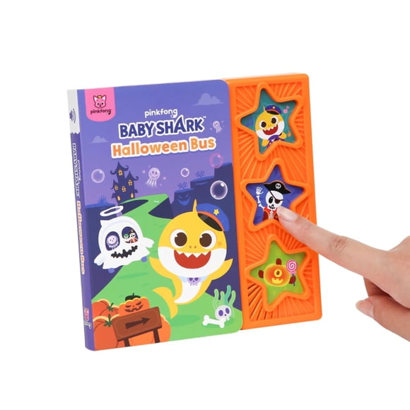 Sound Book Pinkfong Baby Shark Halloween Bus, 3 botones, 1-3 años