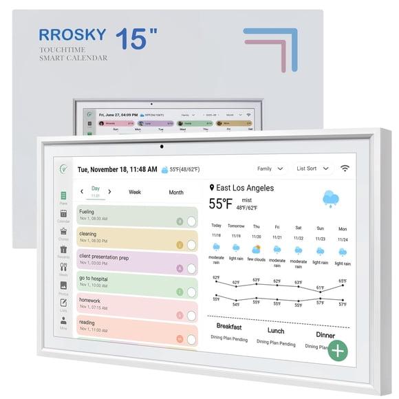 Planificador Inteligente con Pantalla Táctil RROSKY Calendario Digital 15.6"