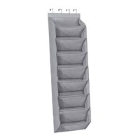 Magideal - Organizador De Zapatos Para Colgar, Bolsa De Almacenamiento Para Colgar, Estante Para Zapatos De Puerta Gris Reutilizable De 8 Niveles, Soporte Para
