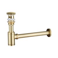 Magideal - Lavabo De Latón Para Baño, Para , Drenaje Antibloqueo, Sin Fugas Para Cocina , Oro