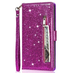 Funda Para Foxdock Elegante Funda Google Pixel 6 Glitter Con Cremallera-Ideal Para El Uso Diario
