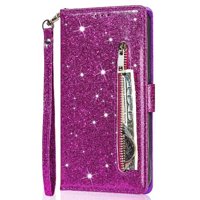 Funda Para Foxdock Elegante Funda Google Pixel 6 Glitter Con Cremallera-Ideal Para El Uso Diario